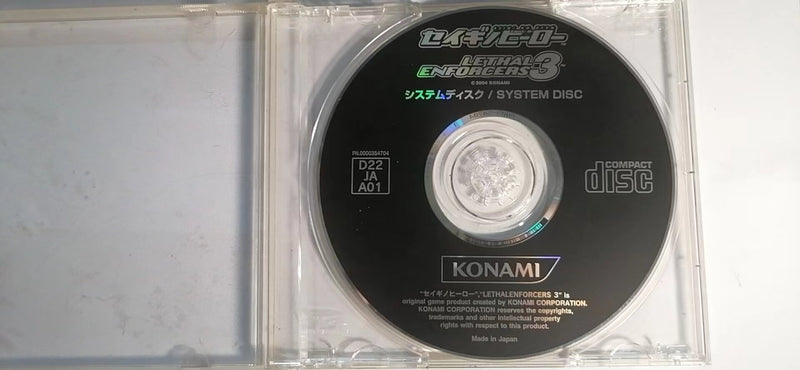 konami cd-rom LETHAL ENFORCEAS 3 SYSTEM  disc only