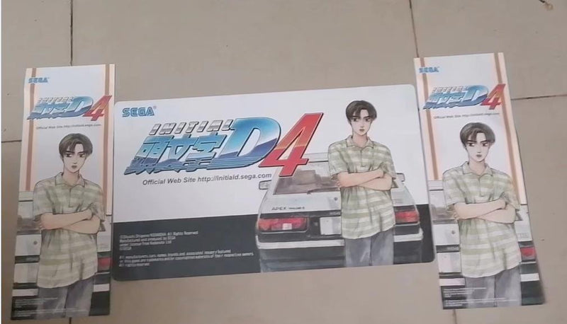 lot 3 original new sega Initial-D4  Arcade Conglutinant Artwork poster