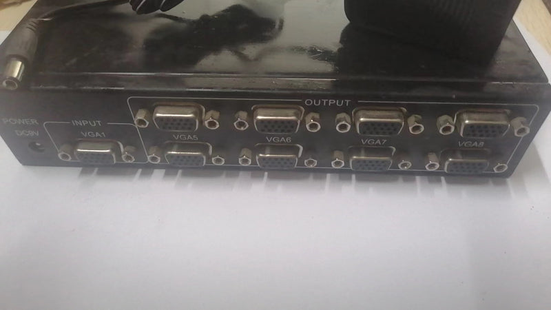 MICOM  8 Port VGA Video Splitter 1 Input 8 Output KINGV-VGA0108 500MHz