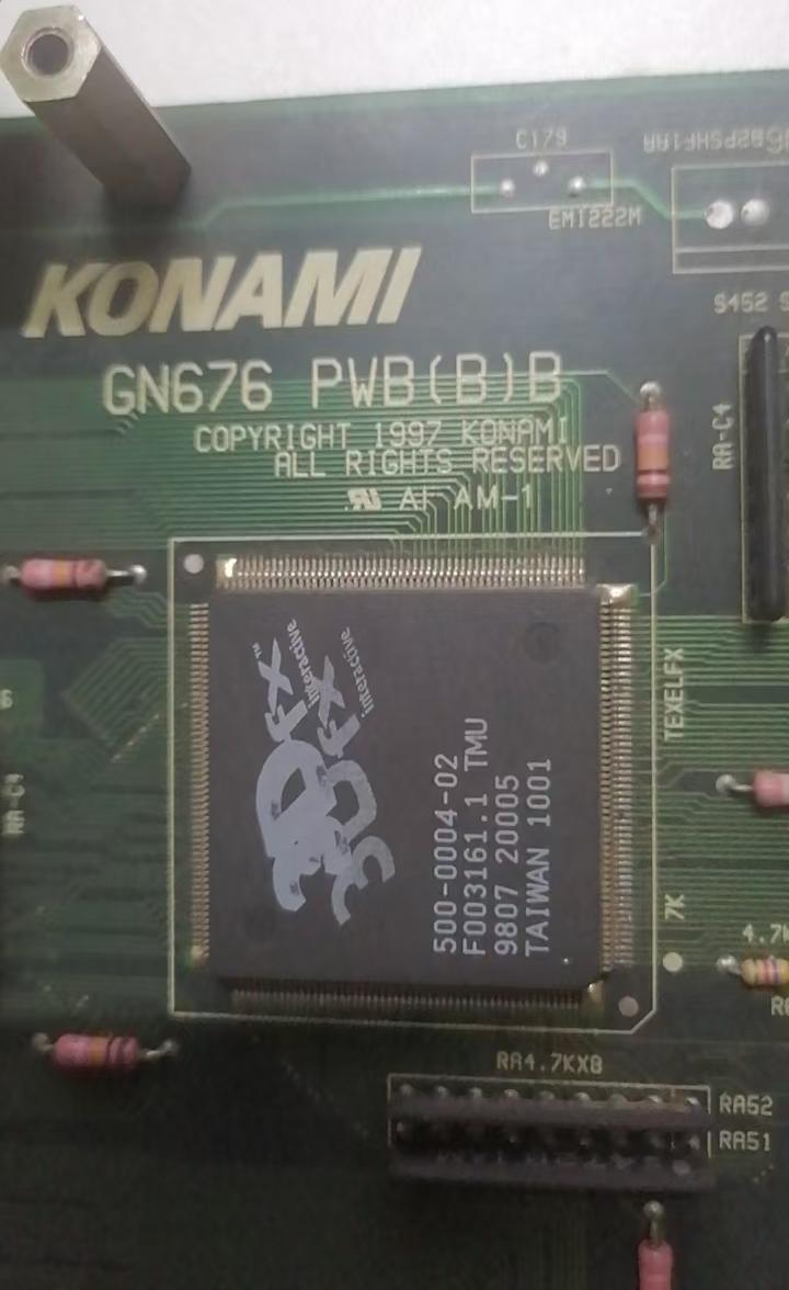 KONAMI NWK-TR SYSTEM GN676 PWB(B)B VIDEO BOARD WORKING