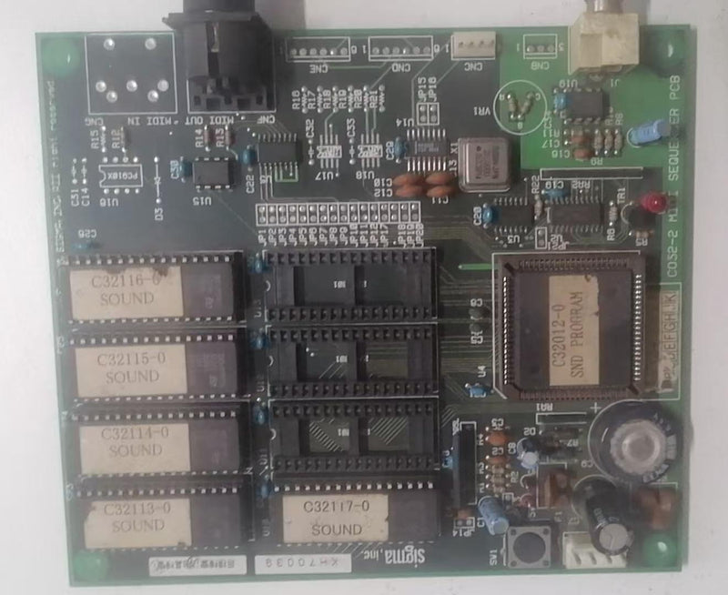 sigma CO32-2 midi sequencer PCB