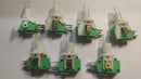 lot of 7  Used  Lampholder DC 6.3V  with green  microswitch.TESTED WORKING