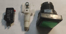 Lot of 10 Used Green Square Lighted(LED DC 12v) Buttons 33X33 Illuminated Push Button With Sanwa Micro Switch