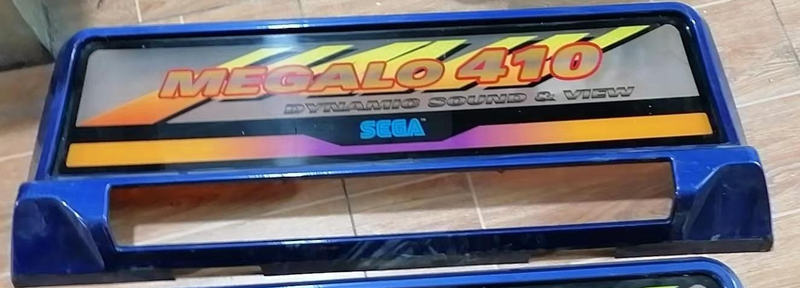 Original   Sega Megalo 410 Top Outer cabinet w/Artwork ,not crack